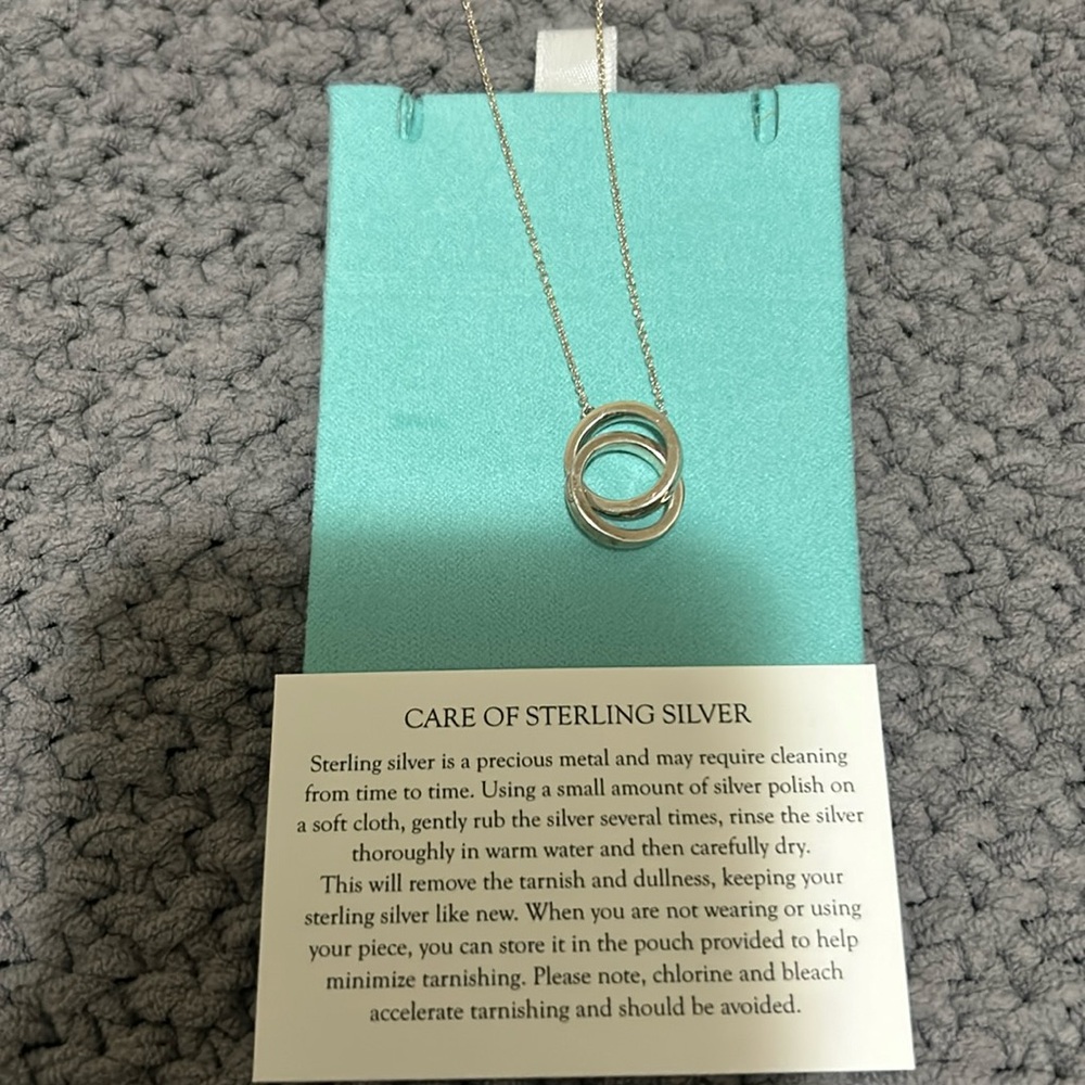Tiffany & Co. Sterling 925 silver interlocking necklace.